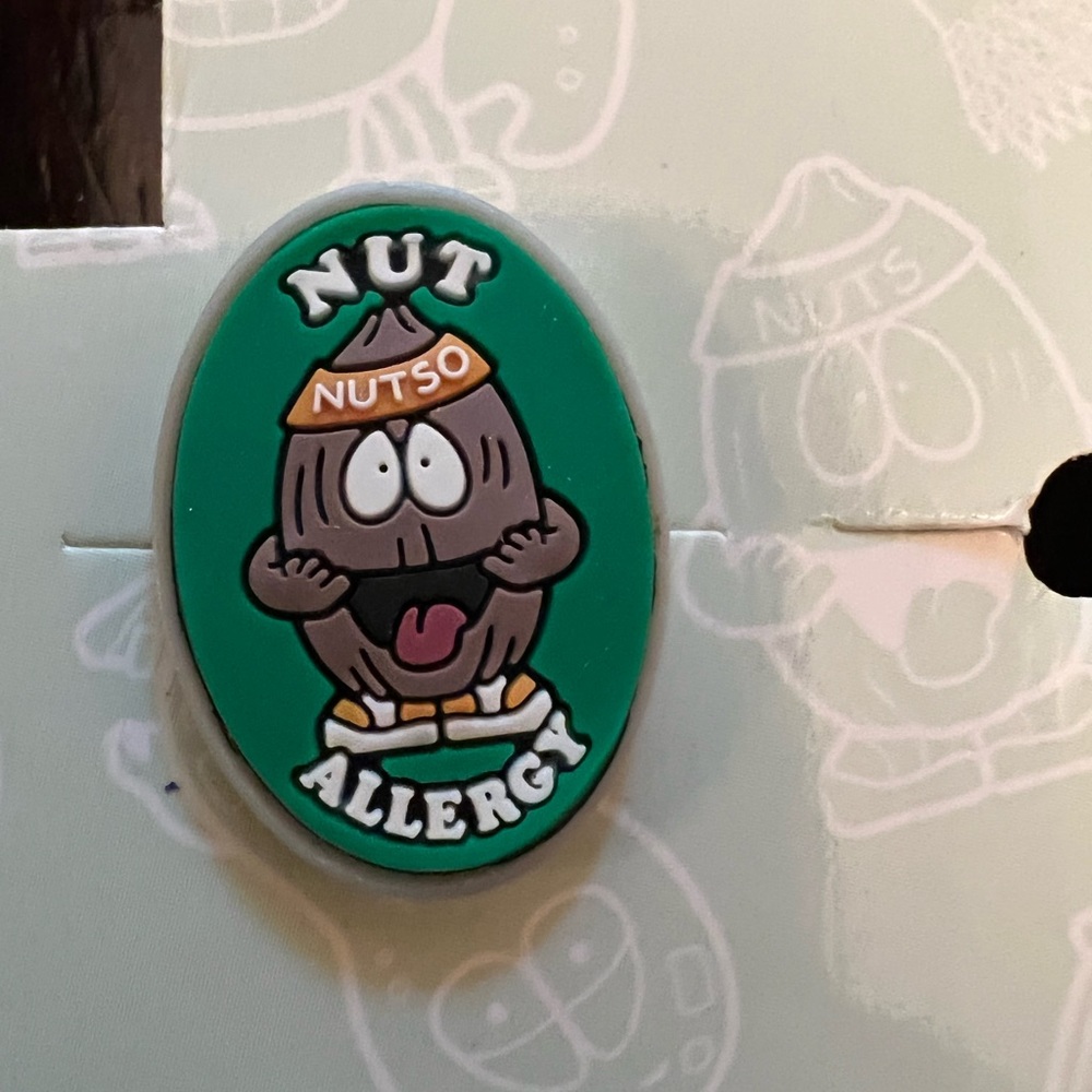 AllerMates nut allergy bracelet charm